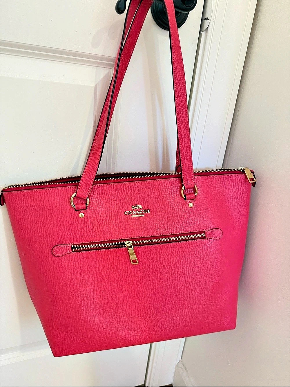 Coach City Tote Bag Leather Pink